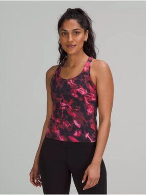 Lululemon Cool Racerback Short Tank Top *Nulu Intensity Pink Blossom Multi SZ 14